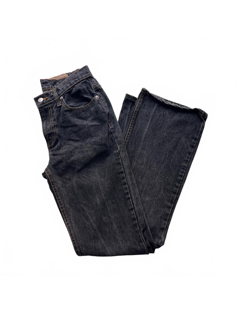 Vintage Jordache Black Denim Jeans Flare Women's Size 5/6 Grunge 90s Skater